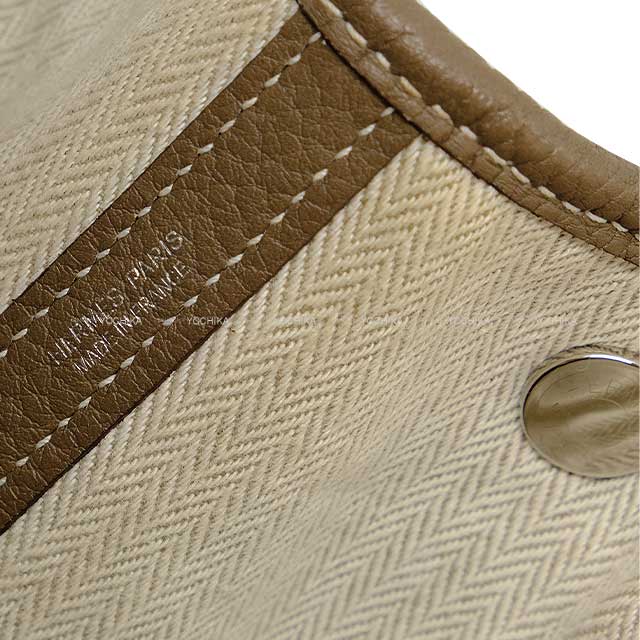 [Pre-loved] HERMES tote bag Garden Party 36 PM Etoupe Veau Negonda Silver HW Stamp C[USED AB][Authentic]