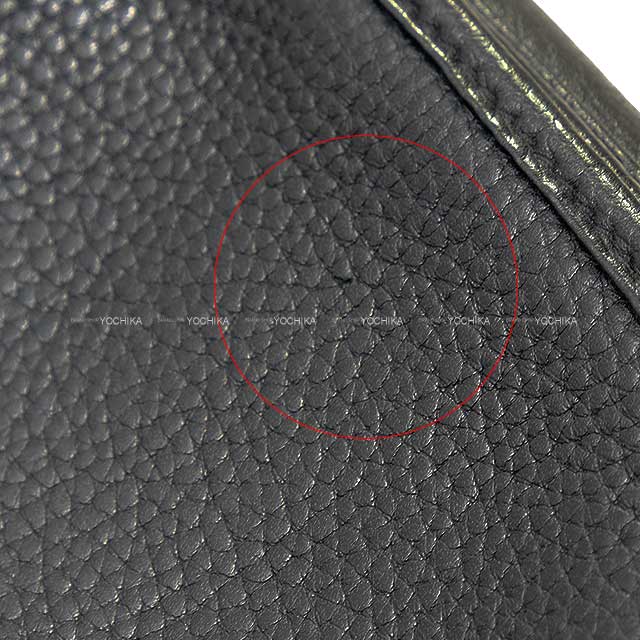 [Pre-loved] HERMES Shoulder bag Evelyne 33 GM Noir (Black) Taurillon Clemence Silver HW Stamp X[USED SA][Authentic]