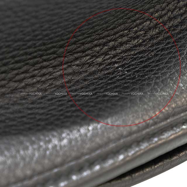 [Pre-loved] HERMES Shoulder bag Evelyne 33 GM Noir (Black) Taurillon Clemence Silver HW Stamp X[USED SA][Authentic]