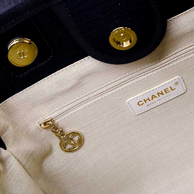 2024 SS Pre Collection CHANEL tote bag Deauville Small Shopping Bag Noir (Black) Mixed Fiber/Calfskin Champagne Gold HW AS3257[BRAND NEW][Authentic]