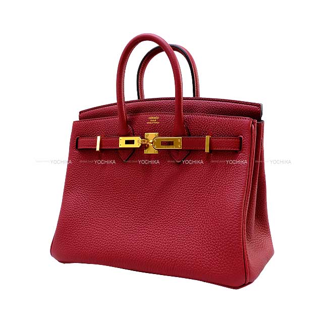 HERMES Handbag Birkin25 Rouge Grenade Veau Togo Gold HW Stamp B[BRAND NEW][Authentic]