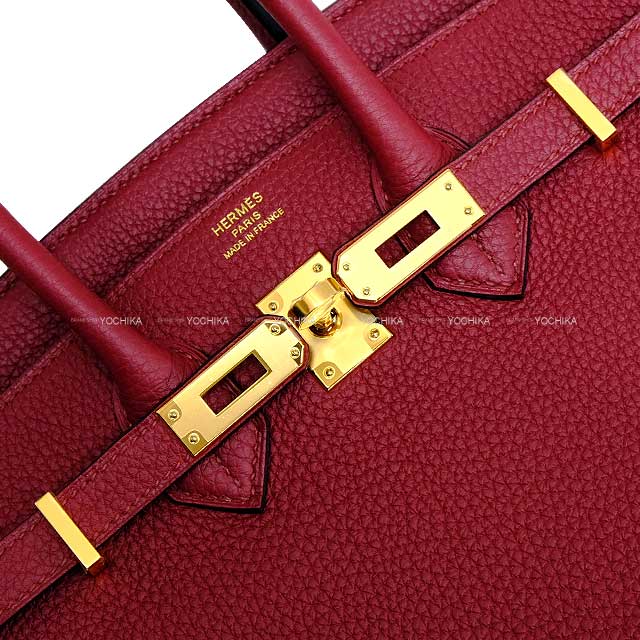 HERMES Handbag Birkin25 Rouge Grenade Veau Togo Gold HW Stamp B[BRAND NEW][Authentic]