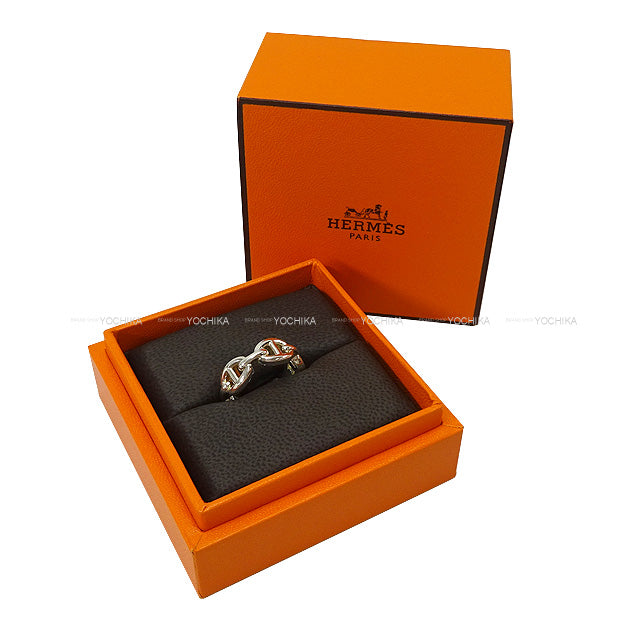 HERMES ring Enchainee PM Chaine d'Ancre #55 Silver925 (SV925 Ag925) #55[EXCELLENT][Authentic]