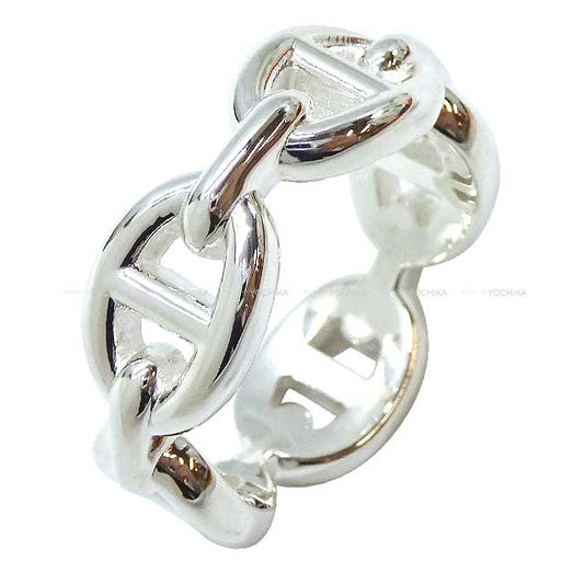 HERMES ring Enchainee PM Chaine d'Ancre #55 Silver925[EXCELLENT][Authentic]