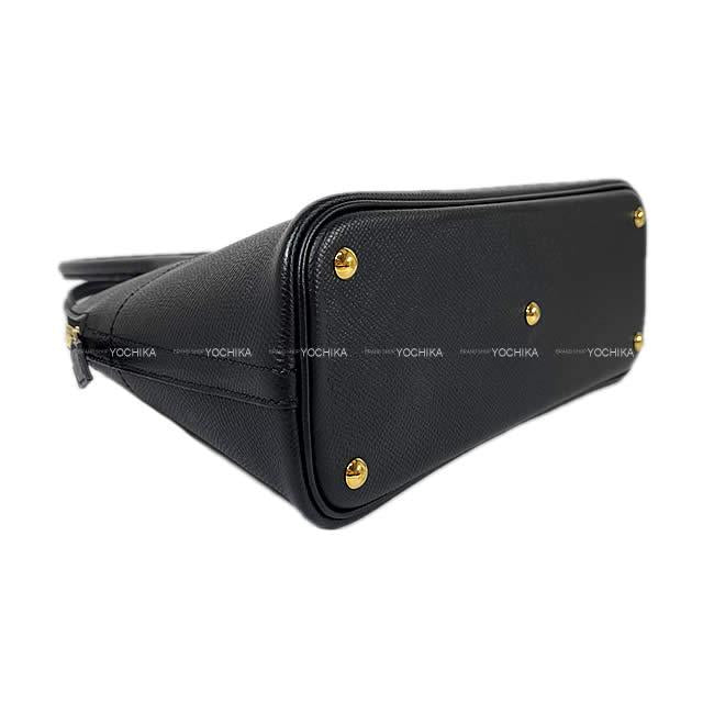 HERMES Shoulder bag Bolide27 Noir (Black) Ever Grain Gold HW Stamp D[EXCELLENT][Authentic]