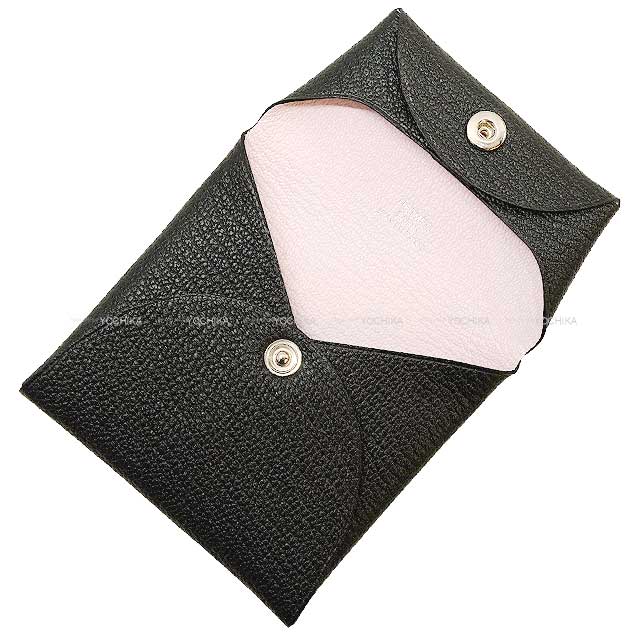 HERMES change purse Bastia Verso Bleu Ocean/Mauve Pale Buffalo Horn Silver HW Stamp Ｗ[BRAND NEW][Authentic]