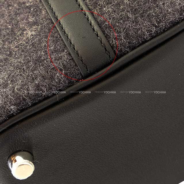 [Pre-loved] HERMES Handbag Picotin Lock 18 PM Noir (Black) Gris Moyen Veau Swift/Feutre(Felt) Silver HW Stamp U[LIKE NEW][Authentic]