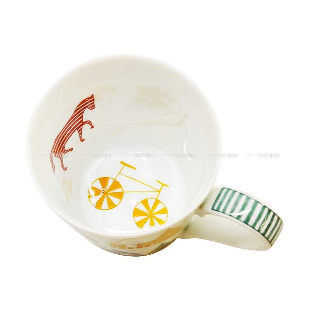 HERMES mug cup Cabanes houses Maison 250ml Multicolor Porcelain P056031P[BRAND NEW][Authentic]