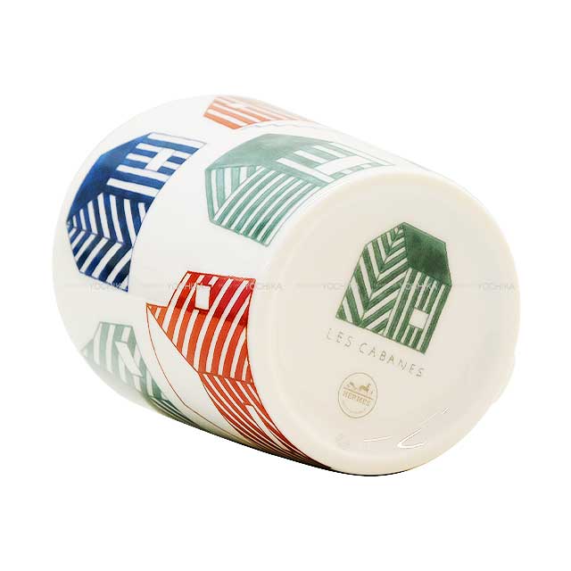 HERMES mug cup Cabanes houses Maison 250ml Multicolor Porcelain P056031P[BRAND NEW][Authentic]