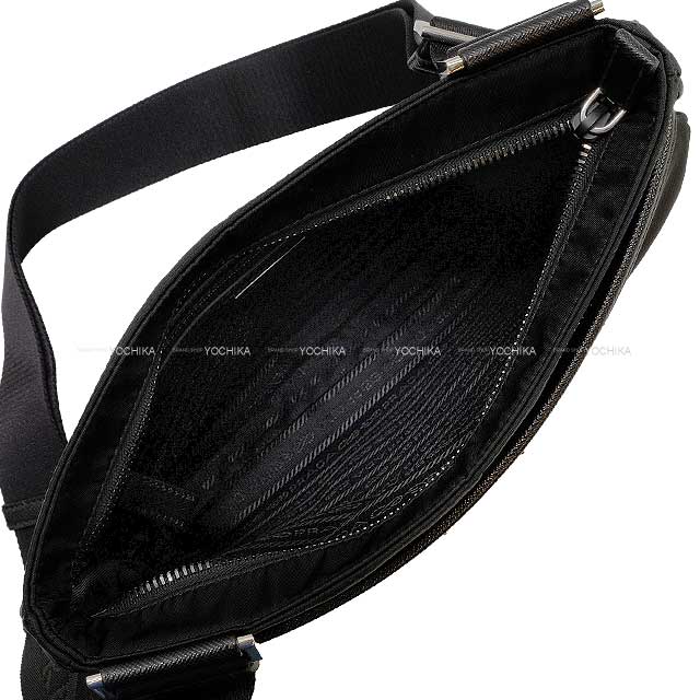 PRADA Shoulder bag Re-Nylon Noir (Black) Nyron Saffiano leather Silver HW 2VH18_2DMH_F0002_V_XOO[BRAND NEW][Authentic]