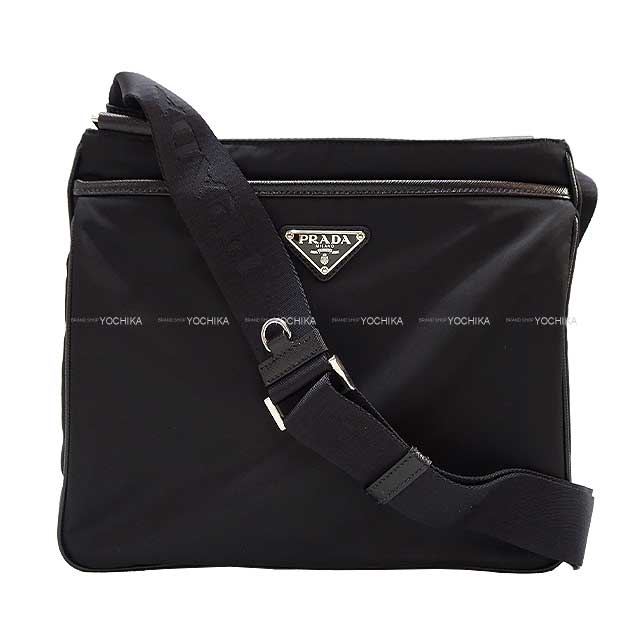 PRADA Shoulder bag Re-Nylon Noir (Black) Nyron Saffiano leather Silver HW 2VH18_2DMH_F0002_V_XOO[BRAND NEW][Authentic]