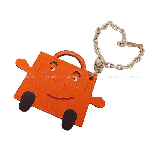 [Pre-loved] HERMES bag charm Kelly doll Quelle Idolle TOKYO TAKASHIMAYA Limited Orange Veau Tadelakt/Silver925[LIKE NEW][Authentic]