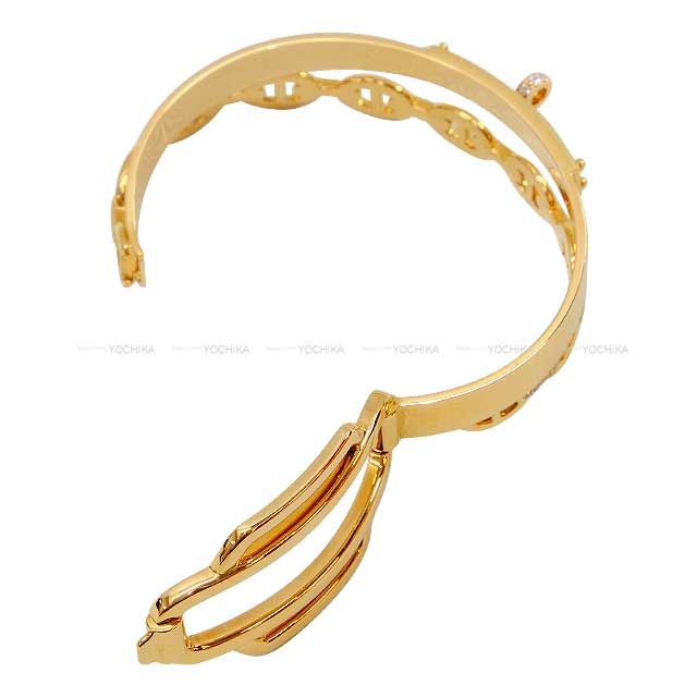 HERMES bracelet Bangle Kelly Double Tour Chaine D'ancre PM #SH K18 Rosegold/Diamond1.07ct[EXCELLENT][Authentic]