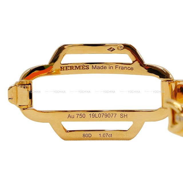 HERMES bracelet Bangle Kelly Double Tour Chaine D'ancre PM #SH K18 Rosegold/Diamond1.07ct[EXCELLENT][Authentic]