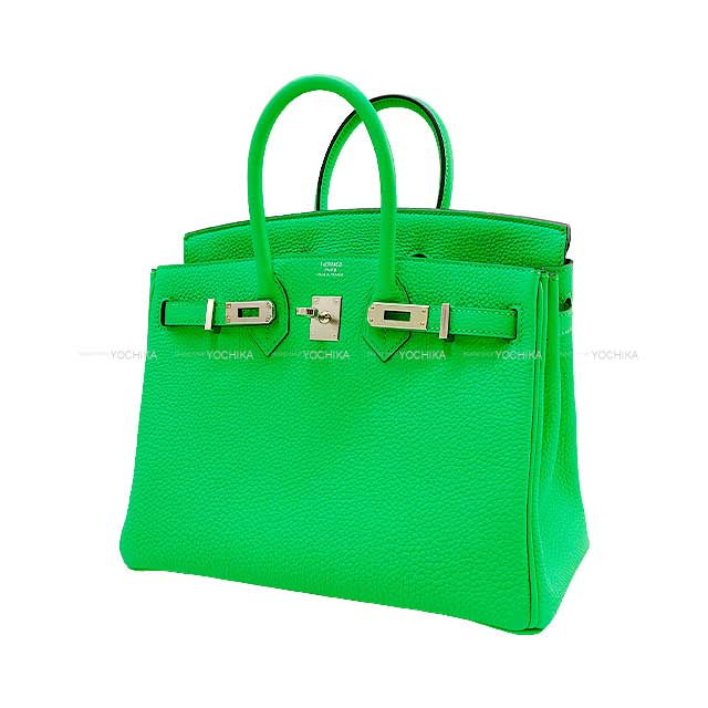 HERMES Handbag Birkin25 Vert comics Veau Togo Silver HW Stamp W[BRAND NEW][Authentic]