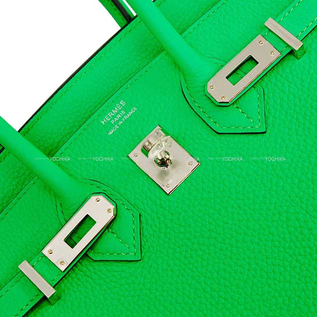 HERMES Handbag Birkin25 Vert comics Veau Togo Silver HW Stamp W[BRAND NEW][Authentic]