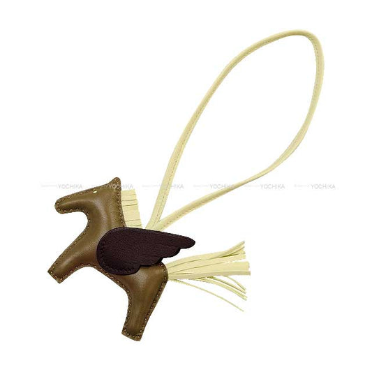 HERMES bag charm Rodeo Pegasus PM Etoupe/Rouge Sellier/Jaune Milton Agneau Milo/Veau Swift Stamp W[BRAND NEW][Authentic]