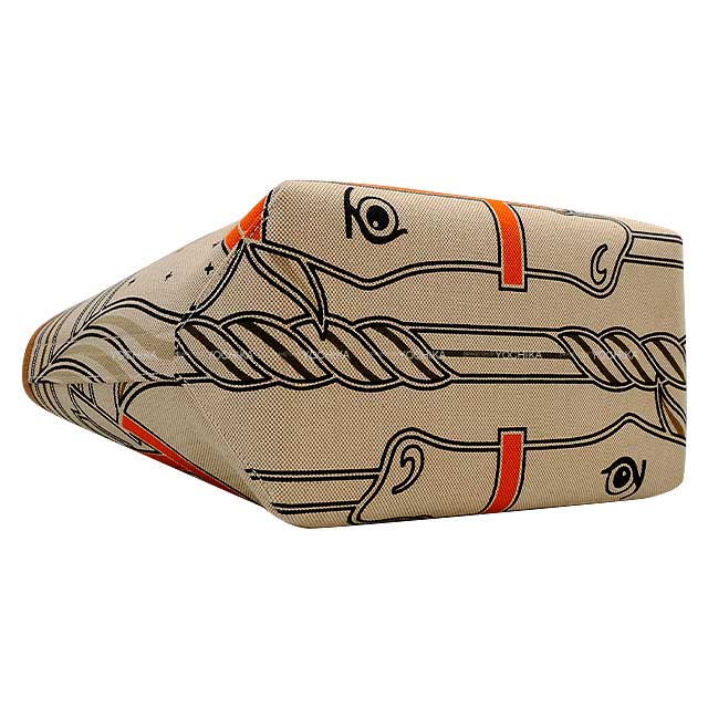 Pre-loved] HERMES Handbag Steeple 25 Quadrige Gris/Beige(14