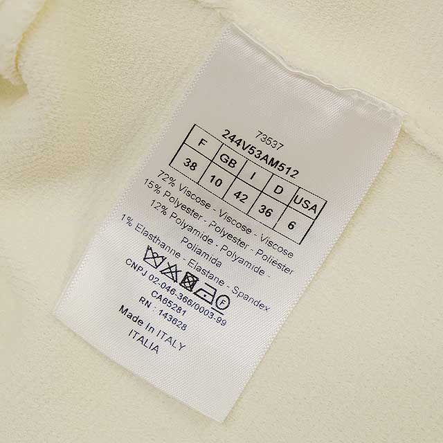 Dior Tailored jacket Star Logo Button Cropped Ivory Technical Mesh 38 244V53AM512[EXCELLENT][Authentic]