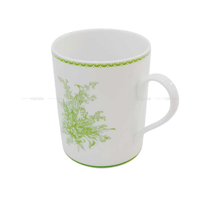 Dior mug cup Set Lily of The Valley Blanc (White)/Green Porcelain[BRAND NEW][Authentic]