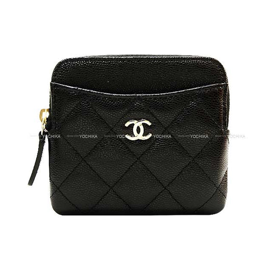 CHANEL card holder Matelasse Coco mark Coin Noir (Black)/Bordeaux Graind Calf(Caviarskin) Champagne Gold HW AP2061[BRAND NEW][Authentic]