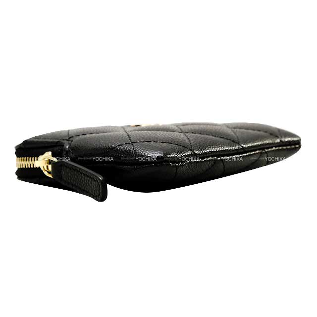 CHANEL card holder Matelasse Coin case Noir (Black)/Bordeaux Graind Calf(Caviarskin) Champagne Gold HW AP2061[BRAND NEW][Authentic]