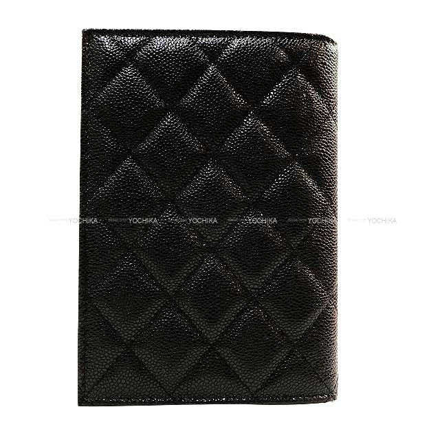 CHANEL passport case Matelasse Coco mark Noir (Black)/Bordeaux Graind Calf(Caviarskin) Champagne Gold HW AP3821[BRAND NEW][Authentic]