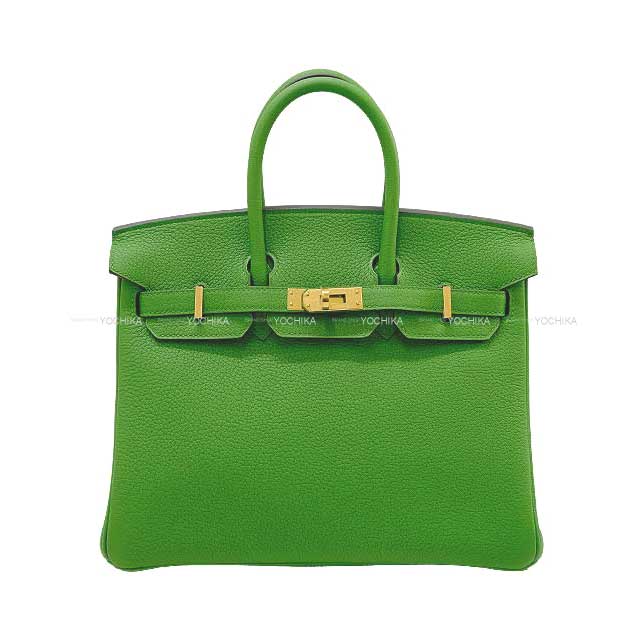 HERMES Handbag Birkin25 Vert Yucca Veau Togo Gold HW Stamp W[BRAND NEW][Authentic]