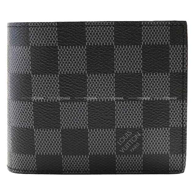 LOUIS VUITTON Bi-fold wallet Portofeuil Marco NM Noir (Black) Damier Graphite N63336[BRAND NEW][Authentic]