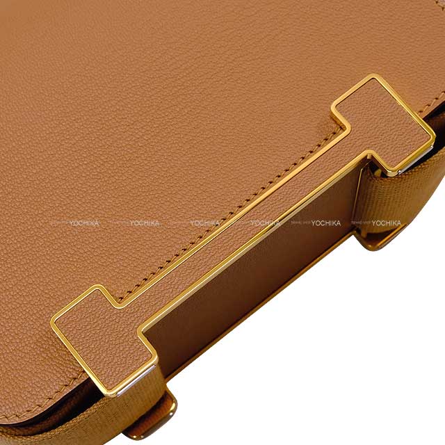 HERMES Shoulder bag Geta Verso Quebracho/Chai Chevre Myzore Gold HW Stamp B[EXCELLENT][Authentic]