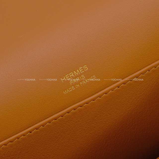 HERMES Shoulder bag Geta Verso Quebracho/Chai Chevre Myzore Gold HW Stamp B[EXCELLENT][Authentic]