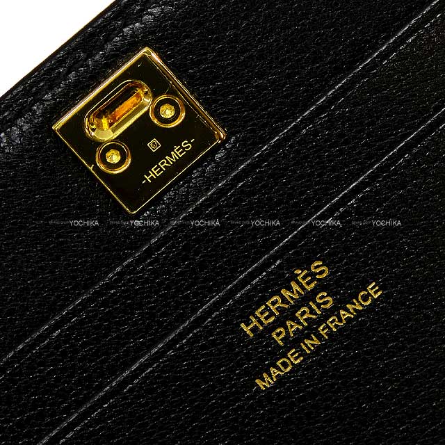 HERMES card holder Medor Noir (Black) Chevre Chamkila Gold HW Stamp B[BRAND NEW][Authentic]