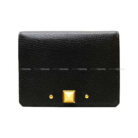 HERMES card holder Medor Noir (Black) Chevre Chamkila Gold HW Stamp B[BRAND NEW][Authentic]