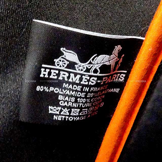 [Pre-loved] HERMES Pouch NEO BAIN GM Acier Polyamide80%/Elasthane20% Black HW[LIKE NEW][Authentic]