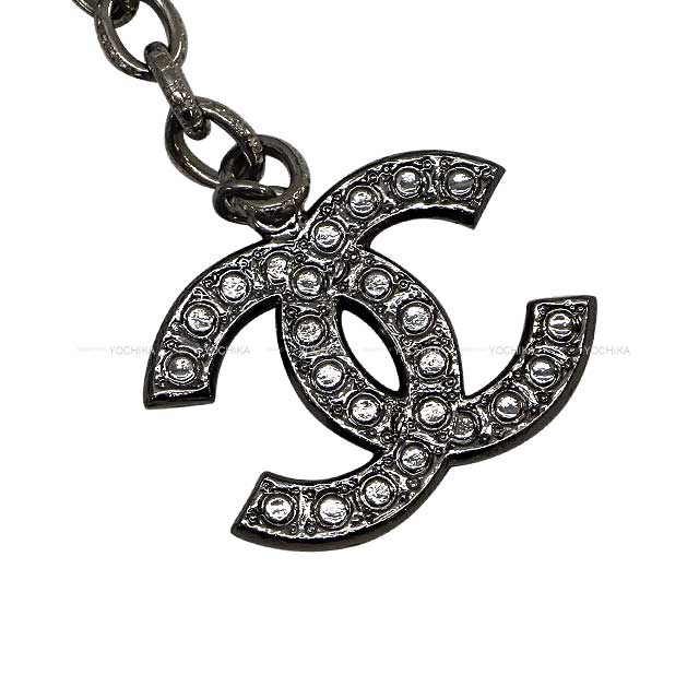 2014 CHANEL necklace Six COCO Mark Paerl Layard Grey[EXCELLENT][Authentic]