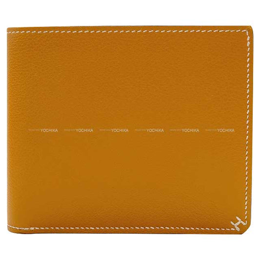 HERMES Bi-fold wallet Portefeuille H Compact Bias H Toffee Evercolor Silver HW Stamp B[EXCELLENT][Authentic]