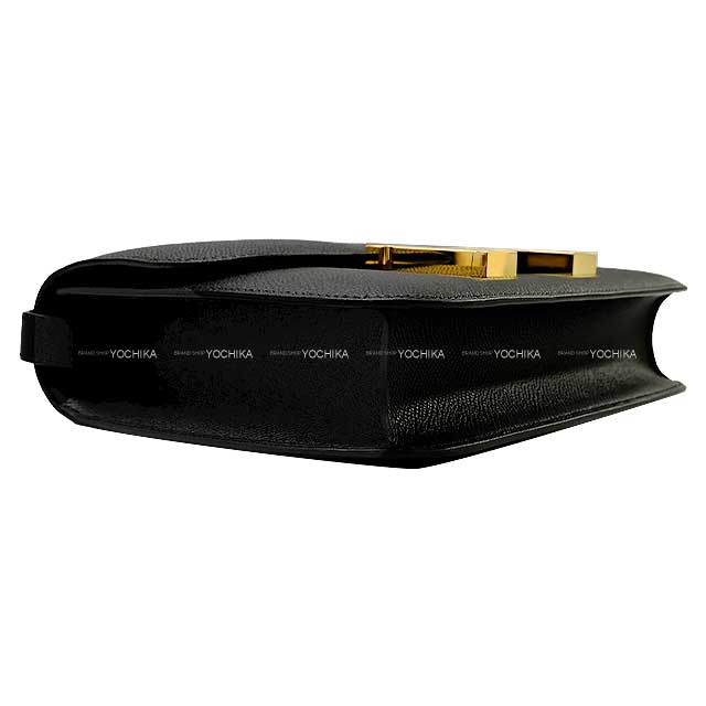 HERMES Shoulder bag Constance 1 24 MM Miroir With mirror Noir (Black) Ever Grain Champagne Gold HW Stamp W[BRAND NEW][Authentic]