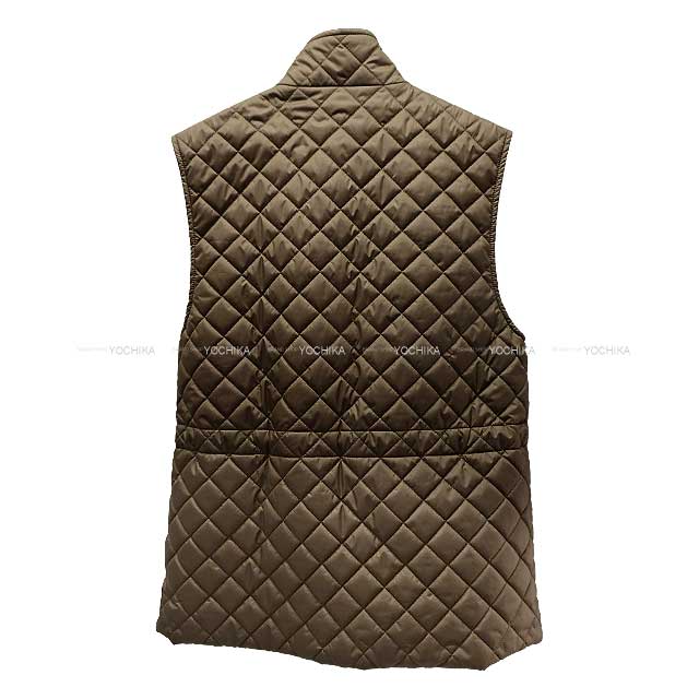 S/S 2024 New  Vests Women's Sellier Button Motif Quilted Vest #38 Khaki/Orange Polyester[EXCELLENT][Authentic]