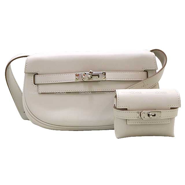 HERMES Shoulder bag Kelly Moove Gris Perle Evercalf Silver HW Stamp B[BRAND NEW][Authentic]