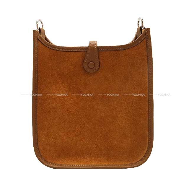 HERMES Shoulder bag Evelyne 16 TPM Amazon Gold/Alezan Grizzly/Taurillon Clemence Silver HW Stamp W[EXCELLENT][Authentic]