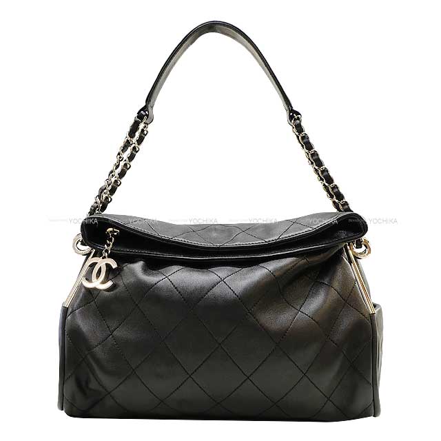 [Pre-loved] CHANEL Shoulder bag Coco mark Matelasse Chain One Shoulder Noir (Black) Lambskin Silver HW A29285[USED SA][Authentic]