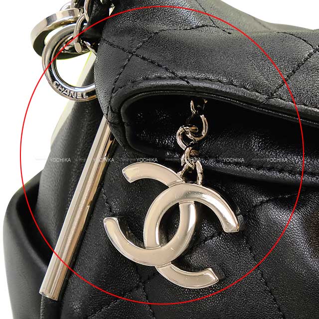 [Pre-loved] CHANEL Shoulder bag Coco mark Matelasse Chain One Shoulder Noir (Black) Lambskin Silver HW A29285[USED SA][Authentic]