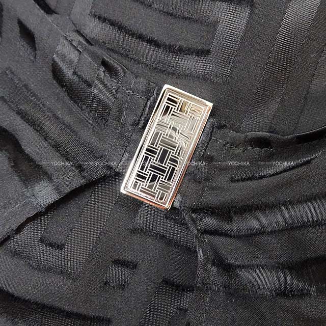 2022 A/W HERMES dress Ladies Long One piece No Sleeve Mosaic Noir (Black) Silk/Viscose[EXCELLENT][Authentic]