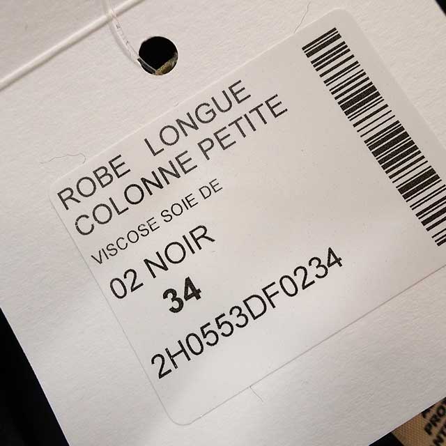 2022 A/W HERMES dress Ladies Long One piece No Sleeve Mosaic Noir (Black) Silk/Viscose[EXCELLENT][Authentic]