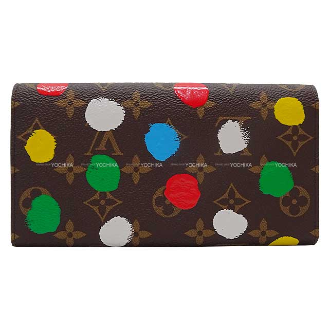 2023 SS Limited LURECONSCIOUS long wallet Yayoi Kusama PORTEFEUILLE SARAH NM Multicolor Monogram dots print Gold HW M81980[BRAND NEW][Authentic]