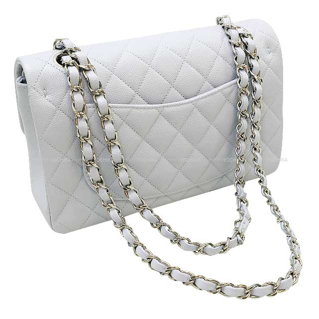 CHANEL Shoulder bag Matelasse 23 Coco mark W Flap Chain Ice Gray Graind Calf(Caviarskin) Silver HW A01113[BRAND NEW][Authentic]