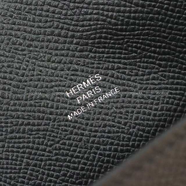 HERMES long wallet Hermesnap To Go Noir (Black) Veau Epsom Silver HW Stamp W[EXCELLENT][Authentic]