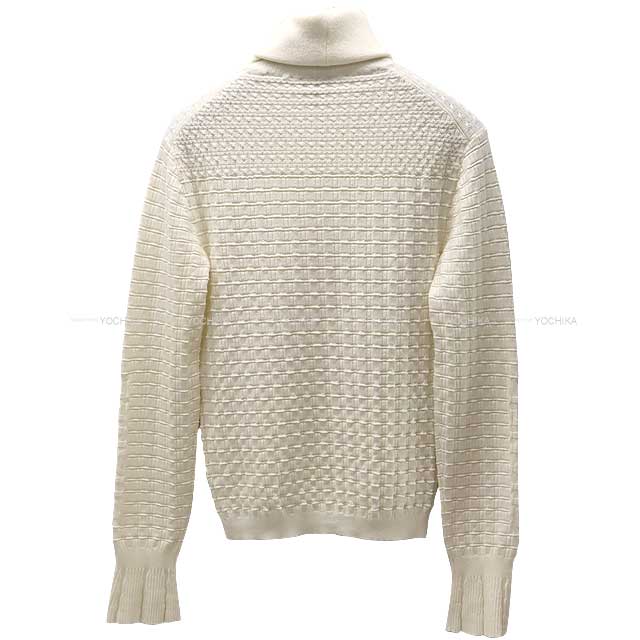 CHANEL Sweater Ladies COCO Mark Turtleneck Knit Ivory cashmere 89%/polyamide 8%/elastane 3% 34 P75680[EXCELLENT][Authentic]