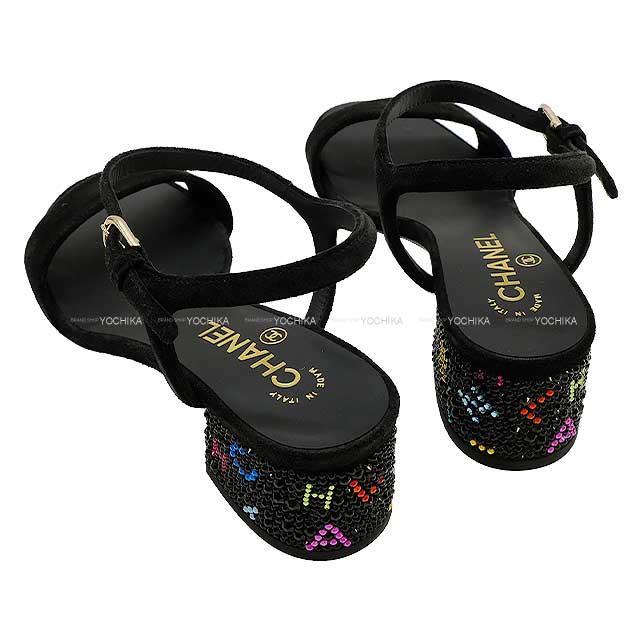 2024 cruise NEW CHANEL sandals Ladies COCO Mark ancrestrap rhinestone yochika