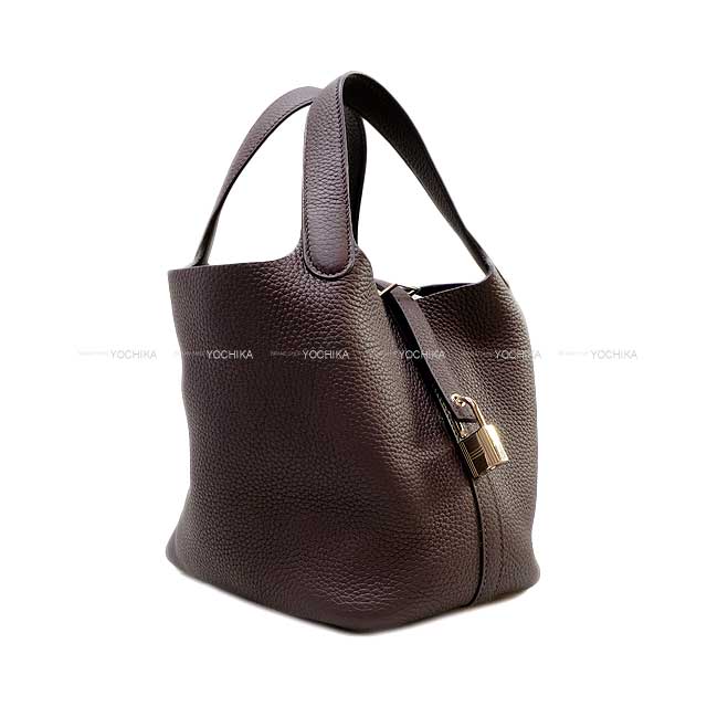 HERMES Handbag Picotin Lock 18 PM Aubergine Taurillon Clemence Silver HW Stamp W[BRAND NEW][Authentic]